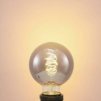 LED lamp E27 G95 4W rook 1.800K dimbaar