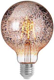 LED lamp E27 Ø 14 cm 4W 1800K Confetti rookgrijs, zilver