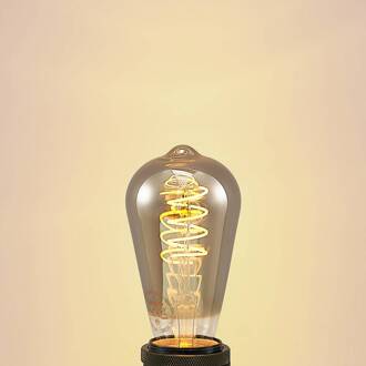 LED lamp E27 ST64 4W 1.800K dimbaar titaan