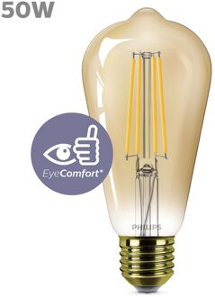 LED Lamp Edison Vintage Filament E27 - 50W Helder Amber - Compatibel met dimmer - Glas