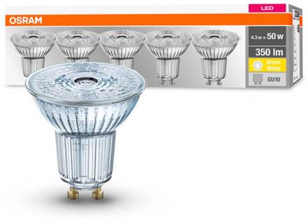 LED-lamp Energielabel A+ (A++ - E) GU10 Reflector 4.3 W = 50 W Warmwit (Ø x l) 51 mm x 55 mm 5 stuk(s)