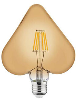 LED Lamp - Filament Rustiek - Hart - E27 Fitting - 6W - Warm Wit 2200K