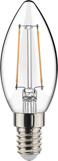 LED Lamp - Filament - Sanola Syno - 2W - E14 Fitting - Warm Wit 2700K - Transparent Helder - Glas