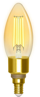 LED Lamp - Filament - Smart LED - Aigi Delano - Bulb C35 - 4.5W - E14 Fitting - Slimme LED - Wifi LED + Bluetooth