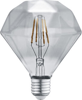 Led Lamp - Filament - Trion Dimano - E27 Fitting - 4w - Warm Wit 3000k - Rookkleur - Glas
