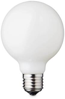 LED lamp Globe, E27, Ø 8 cm, mat, 5 W, 2.200 K duidelijk