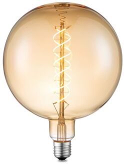 LED lamp Globe spiral G180 6W dimbaar - amber