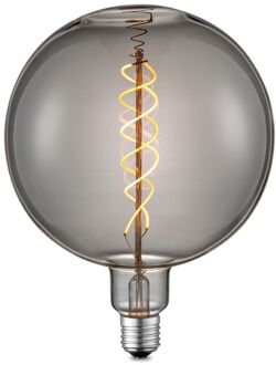 LED lamp Globe spiral G180 6W dimbaar - smoke