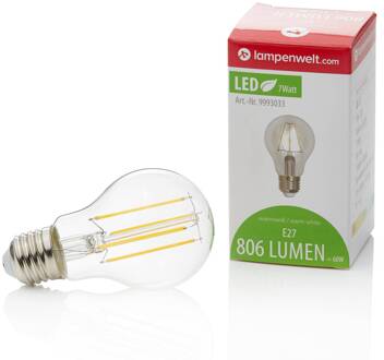 LED lamp, gloeidraad, E27, 7W, helder, 2.700K