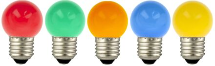 | LED lamp | Grote fitting E27 | Kogellamp | 45mm | 1W Opaal