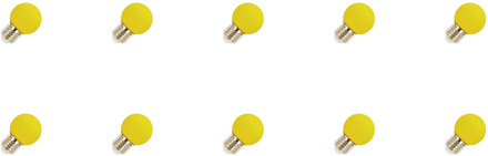 | LED lamp | Grote fitting E27 | Kogellamp | Geel | 45mm | 1W | 10 stuks