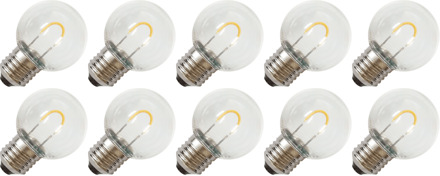 | LED lamp | Grote fitting E27 | Kogellamp | Helder | 45mm | 1W | 10 stuks