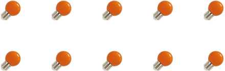 | LED lamp | Grote fitting E27 | Kogellamp | Oranje | 45mm | 1W | 10 stuks