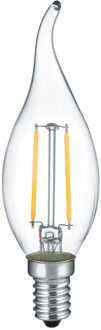 LED Lamp - Kaarslamp - Filament - Trion Kirza - E14 Fitting - 2W - Warm Wit-2700K - Transparant Helder - Glas