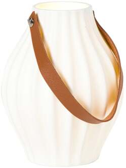 LED lamp keramiek hoog - wit - 16x13.5x13.5 cm