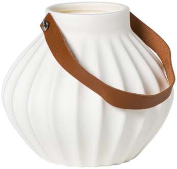 LED lamp keramiek laag - wit - 13x15.5x15.5 cm