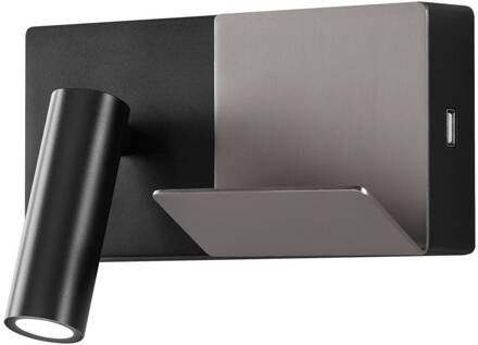 LED lamp Mini LED wandlamp zwart/grijs zwart, grijs