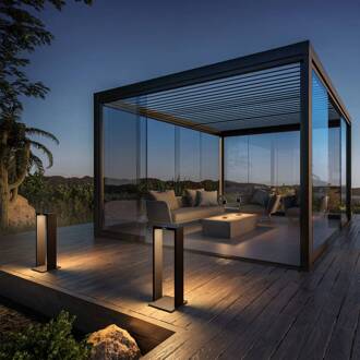 LED lamp op zonne-energie AXIS MAXI, antraciet, 65 cm, aluminium, IP65