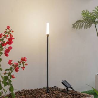 LED lamp op zonne-energie Balian, zwart, aluminium, 3.000 K zwart, wit