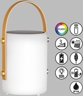 LED lamp op zonne-energie Bari, afstandsbediening wit