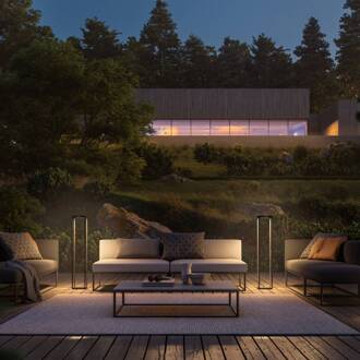 LED lamp op zonne-energie RADIA MEGA, antraciet, 110 cm, aluminium IP65