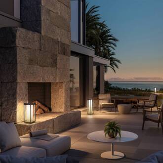 LED lamp op zonne-energie RADIA MINI MOON, antraciet, 35 cm, IP65