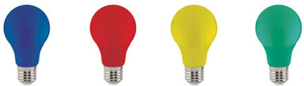 LED Lamp Party Set - Specta - Gekleurd - E27 Fitting - 3W Blauw;Geel;Groen;Rood