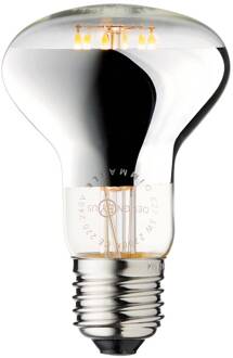 LED lamp Reflector, E27, 5 W, 2.700 K, dimbaar helder, zilver