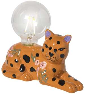 LED lamp tijger - multikleur - 12.5x18.5x9 cm