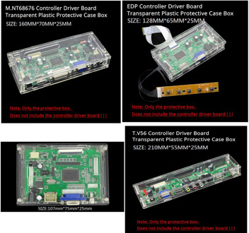 LED/LCD controller driver board transparent Acrylic protective box case For our M.NT68676 TV 2AV EDP controller driver board