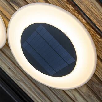 LED LED wandlamp op zonne-energie, Ø 39 cm wit, zwart
