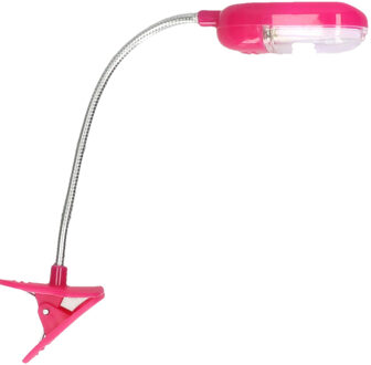 LED Leeslamp met klem - roze - 25 cm - incl. batterijen - Klemlampen