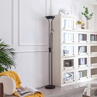 LED leeslampje Josefin, zwart, leeslampje, dimbaar zwart, mat wit