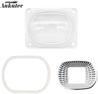 LED lens reflector for LED COB chip lampshade kit PC lens + reflector + silicone ring lampshade for LED floodlight DIY