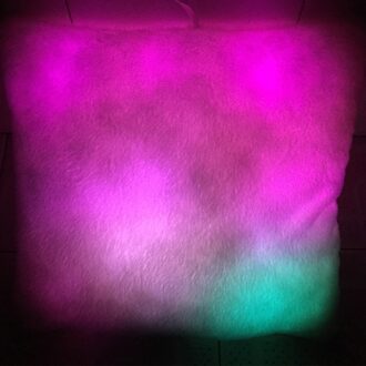 Led Licht Gradiënt Kussen Zachte Pluche Lichtgevende Kussen Speelgoed Kussen Voor Decoreren Woonkamer Sofa