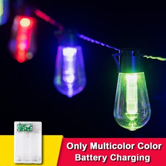 Led Licht Lamp Bruiloft Decoratie String Lights Garden Decor Outdoor Lamp Batterij Case Guirlande Room Decor Fairy Lights veelkleurig accu / 10m 20 bulbs