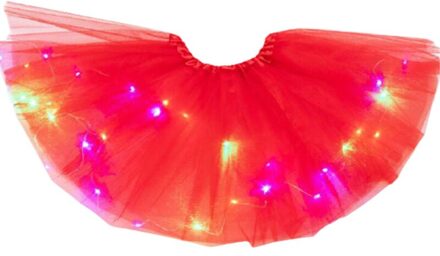 Led Licht Lichtgevende Tutu Kinderen Meisjes Prinses Pettiskirt Party Verjaardag Prinses Jurk Mesh Kant Rok 02