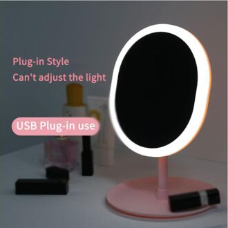 Led Licht Make-Up Spiegel Met Lamp Led Desktop Make Up Spiegels Handig Vullen Licht Beauty Make Up Spiegels Usb Led ovaal 2