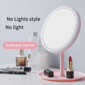 Led Licht Make-Up Spiegel Met Lamp Led Desktop Make Up Spiegels Handig Vullen Licht Beauty Make Up Spiegels Usb Led ronde 1