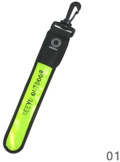 Led Licht Reflecterende Riem Knipperende Band Hanger Outdoor Benodigdheden Reflecterende Hanger 4 Kleuren Sport Veiligheid Reflecterende Band groen