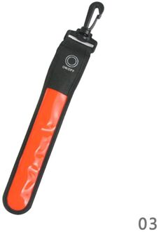 Led Licht Reflecterende Riem Knipperende Band Hanger Outdoor Benodigdheden Reflecterende Hanger 4 Kleuren Sport Veiligheid Reflecterende Band oranje rood