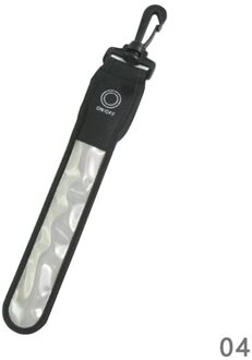 Led Licht Reflecterende Riem Knipperende Band Hanger Outdoor Benodigdheden Reflecterende Hanger 4 Kleuren Sport Veiligheid Reflecterende Band wit