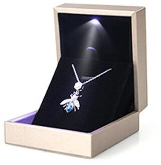 Led Licht Sieraden Display Armband Ketting Bruiloft Engagement Ring Box Storage Y3NE GD2