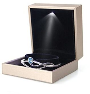 Led Licht Sieraden Display Armband Ketting Bruiloft Engagement Ring Box Storage Y3NE GD3