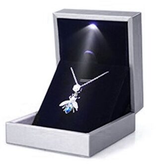 Led Licht Sieraden Display Armband Ketting Bruiloft Engagement Ring Box Storage Y3NE S2
