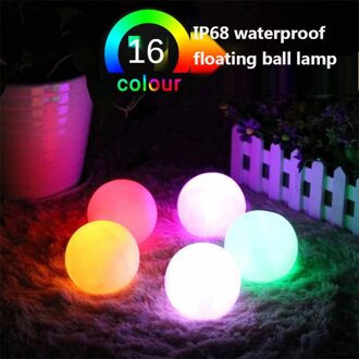 Led Lichtgevende Bal Licht Rekwisieten Decoratie Afstandsbediening Kleurrijke Outdoor Tuin Licht Zwembad Drijvende Verlichting Lamp 12CM zonder accu