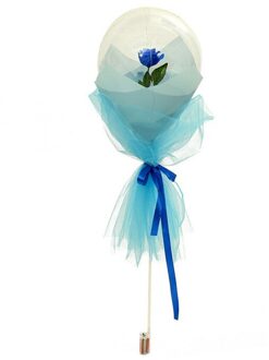 Led Lichtgevende Ballon Rose Boeket Transparante Bobo Bal Rose Moederdag Party Bruiloft Decoratie Ballonnen blauw