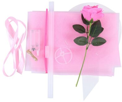 Led Lichtgevende Ballon Rose Boeket Transparante Bobo Bal Rose Moederdag Party Bruiloft Decoratie Ballonnen roze