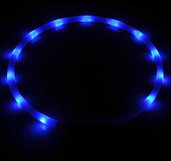 Led Lichtgevende Halsband Usb Opladen Hond Kleur 12 Led Halsband Lichten Night Honden Halsbanden Glowing Night Veiligheid Flashing Halsbanden blauw
