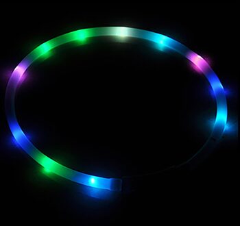 Led Lichtgevende Halsband Usb Opladen Hond Kleur 12 Led Halsband Lichten Night Honden Halsbanden Glowing Night Veiligheid Flashing Halsbanden veelkleurig